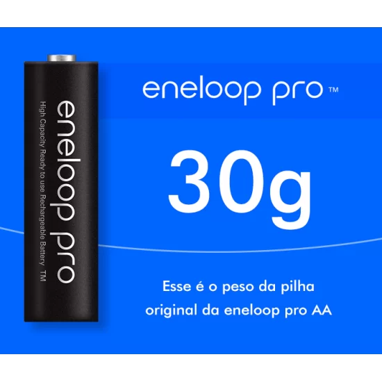 4 Pilhas Aa Recarregáveis Da Panasonic Eneloop Pro 500 Recargas